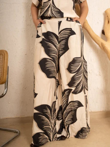 PANTALON CEY ESTAMPADO "HOJAS"