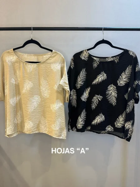 REMERA CEY ESTAMPADA "HOJAS"